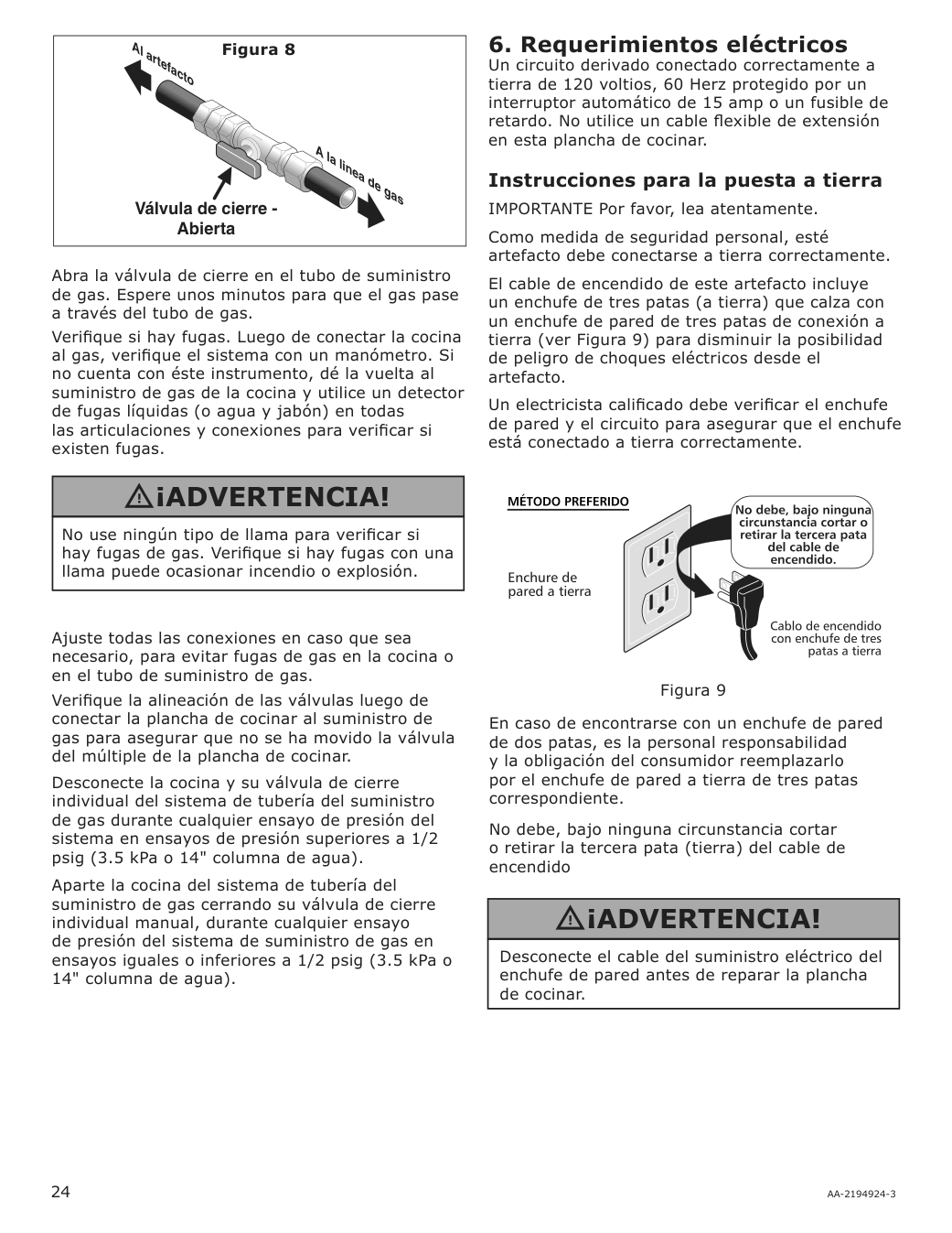 Assembly instructions for IKEA Avbraenning gas cooktop stainless steel | Page 24 - IKEA AVBRÄNNING gas cooktop 504.621.35