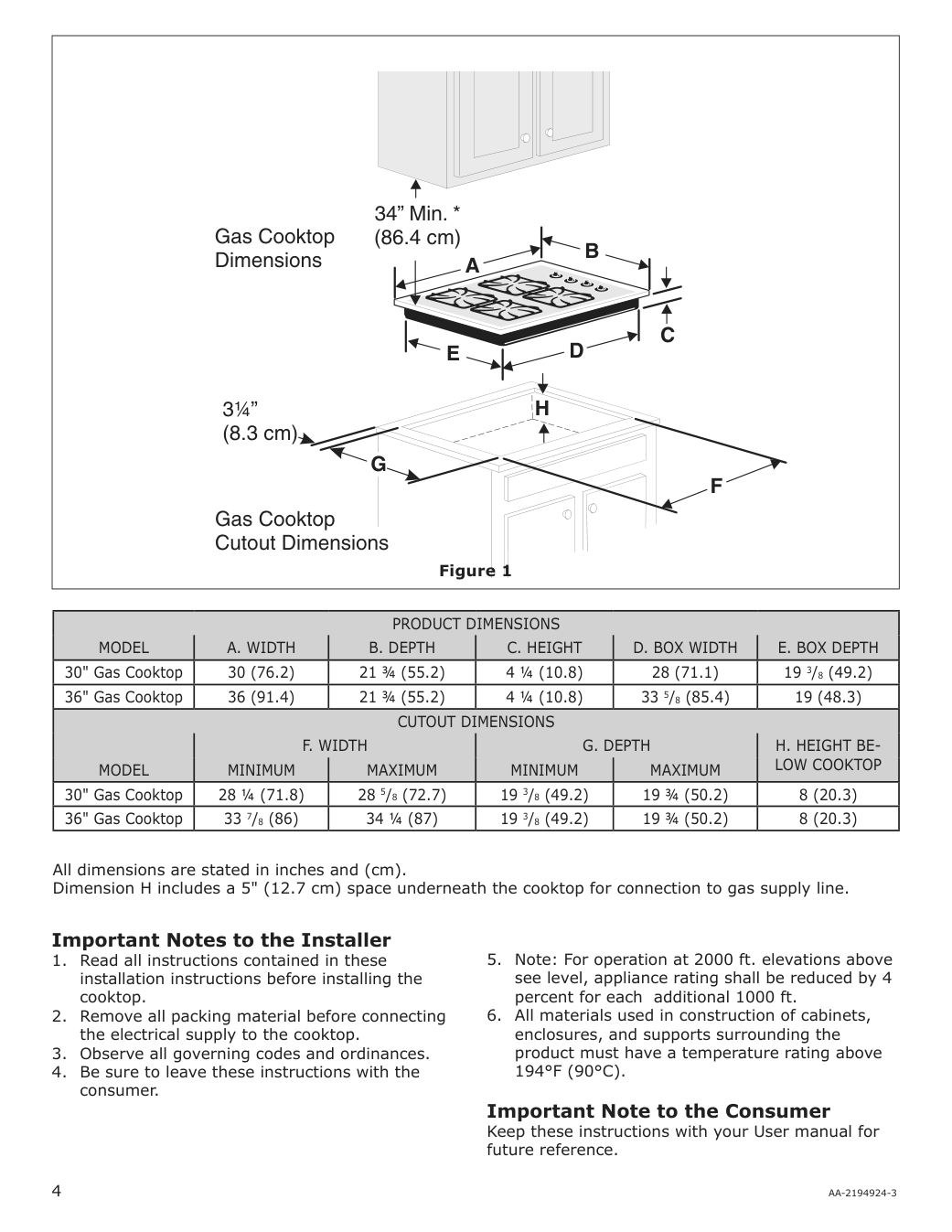 Assembly instructions for IKEA Avbraenning gas cooktop stainless steel | Page 4 - IKEA AVBRÄNNING gas cooktop 504.621.35