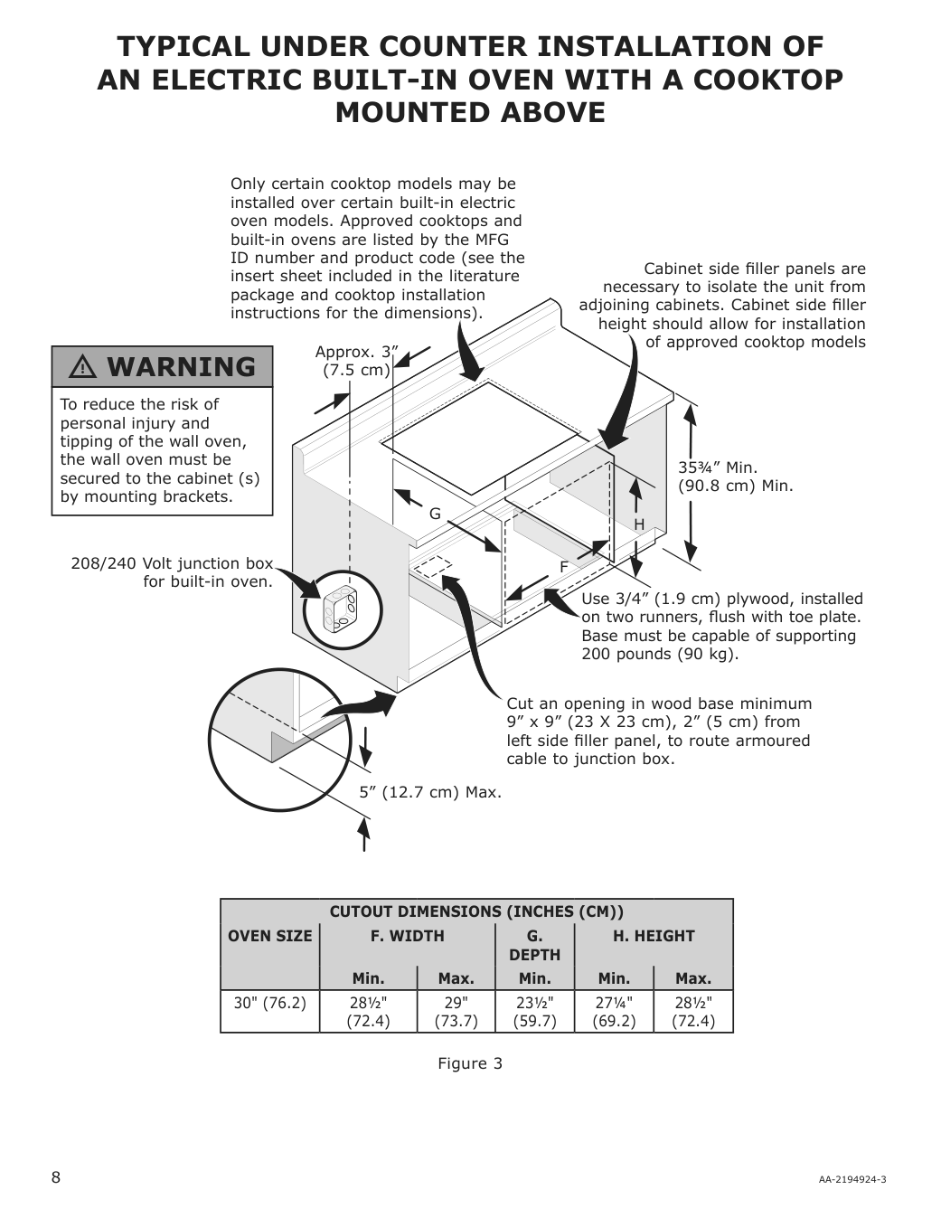 Assembly instructions for IKEA Avbraenning gas cooktop stainless steel | Page 8 - IKEA AVBRÄNNING gas cooktop 504.621.35