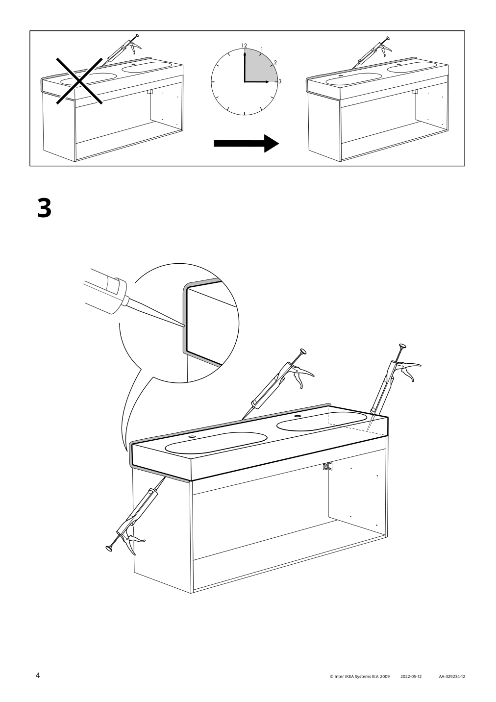 Assembly instructions for IKEA Braviken sink white | Page 4 - IKEA GODMORGON / BRÅVIKEN bathroom furniture, set of 5 793.043.91