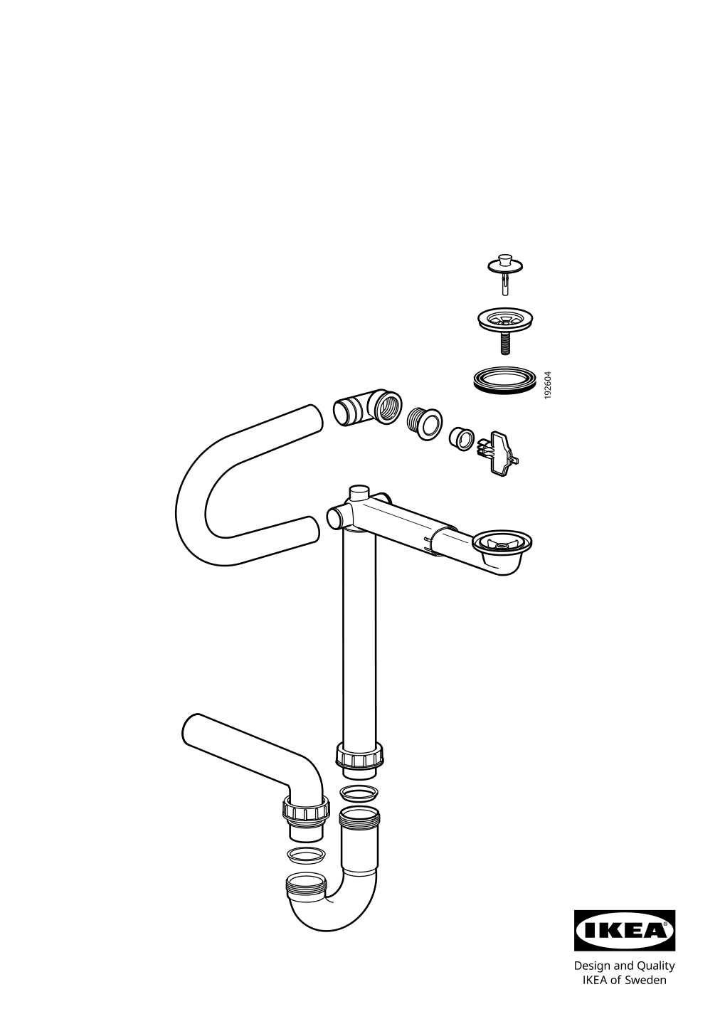 Assembly instructions for IKEA Braviken sink white | Page 1 - IKEA GODMORGON / BRÅVIKEN bathroom furniture, set of 4 293.961.90