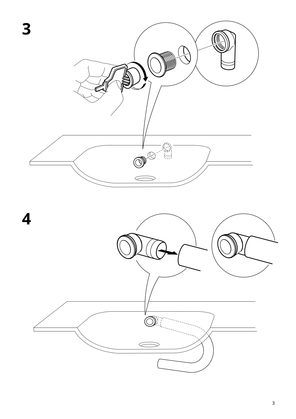 Assembly instructions for IKEA Braviken sink white | Page 3 - IKEA GODMORGON / BRÅVIKEN sink cabinet with 2 drawers 293.203.79