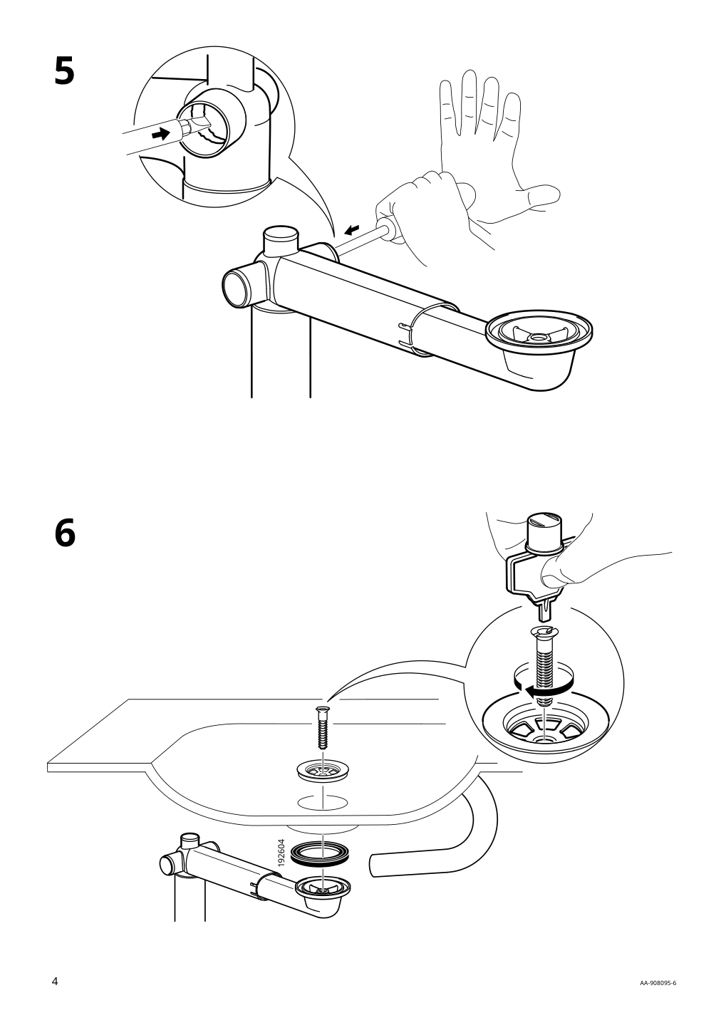 Assembly instructions for IKEA Braviken sink white | Page 4 - IKEA GODMORGON / BRÅVIKEN sink cabinet with 2 drawers 392.923.47