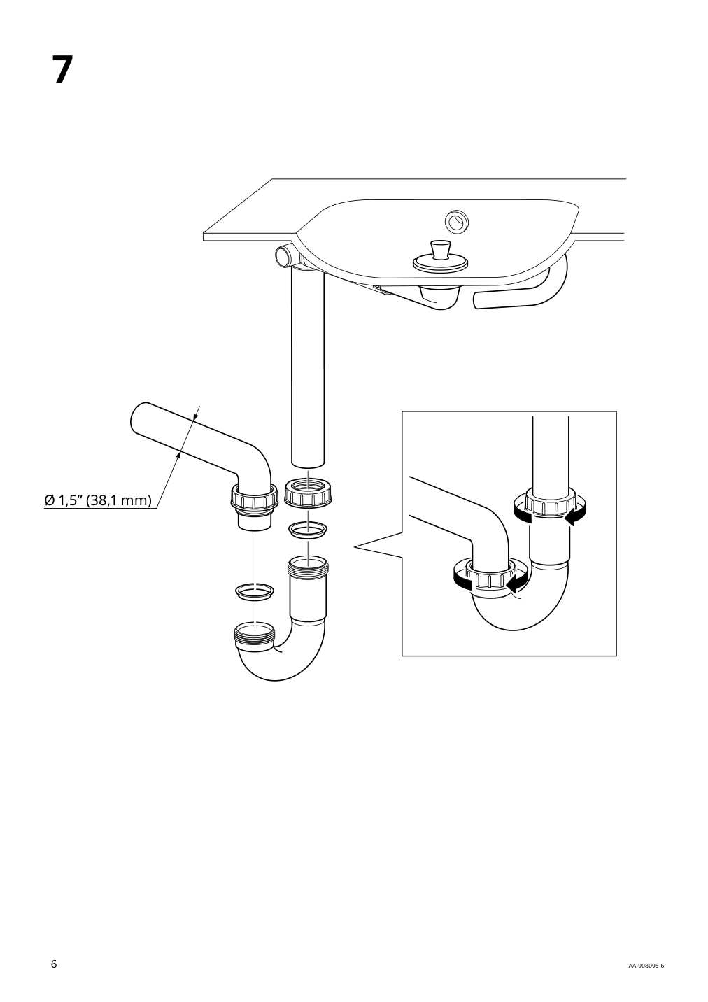 Assembly instructions for IKEA Braviken sink white | Page 6 - IKEA GODMORGON / BRÅVIKEN sink cabinet with 2 drawers 392.923.47