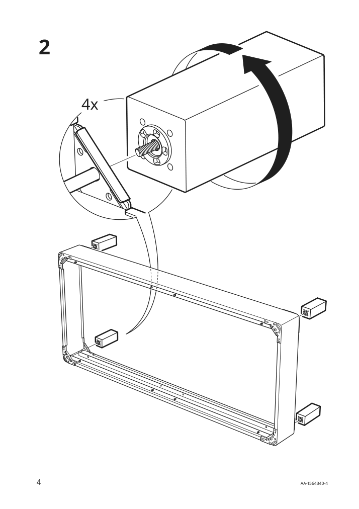 Assembly instructions for IKEA Brennasen leg black stained | Page 4 - IKEA ESPEVÄR slatted mattress base with legs 092.078.88