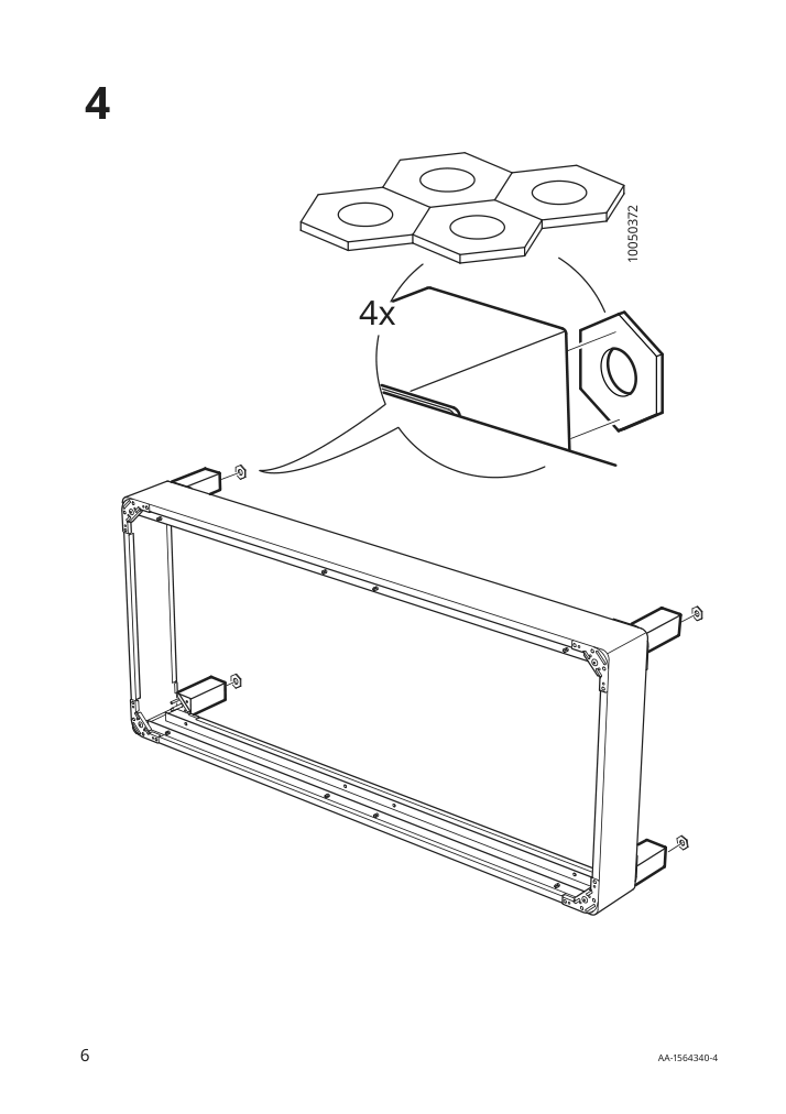 Assembly instructions for IKEA Brennasen leg black stained | Page 6 - IKEA ESPEVÄR slatted mattress base with legs 292.079.05