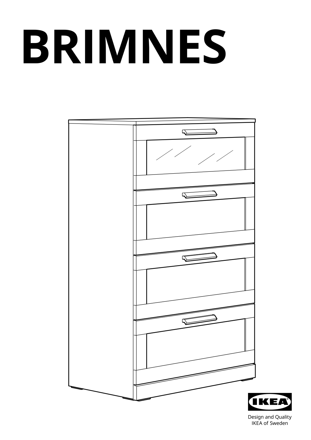 Assembly instructions for IKEA Brimnes 4 drawer chest white | Page 1 - IKEA BRIMNES 4-drawer chest 205.728.33