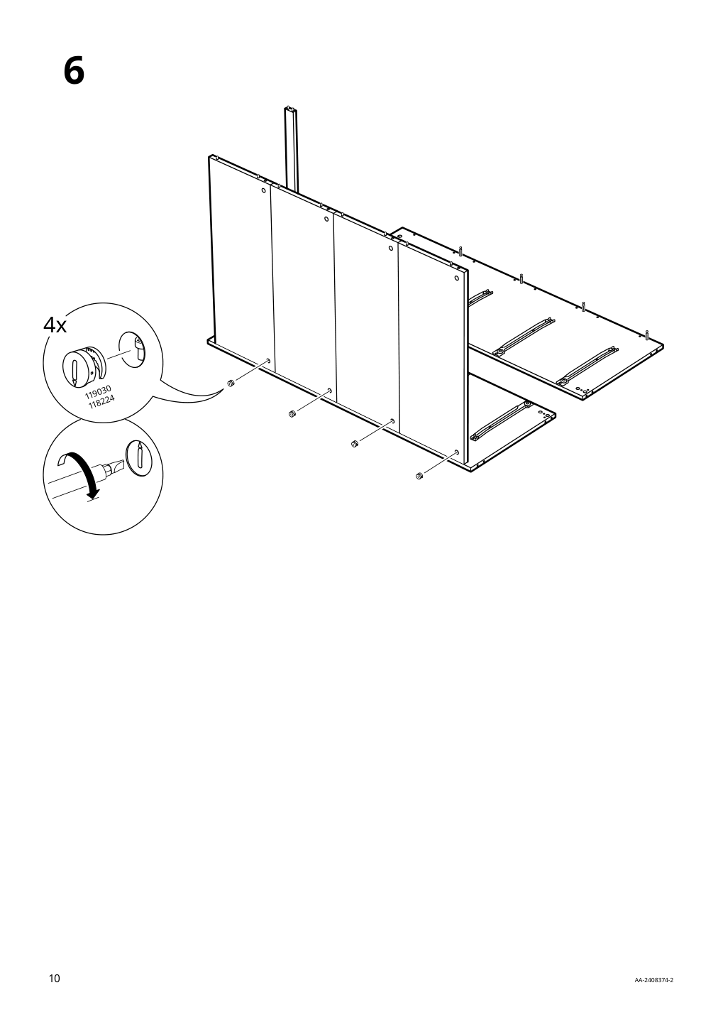 Assembly instructions for IKEA Brimnes 4 drawer chest white | Page 10 - IKEA BRIMNES 4-drawer chest 205.728.33