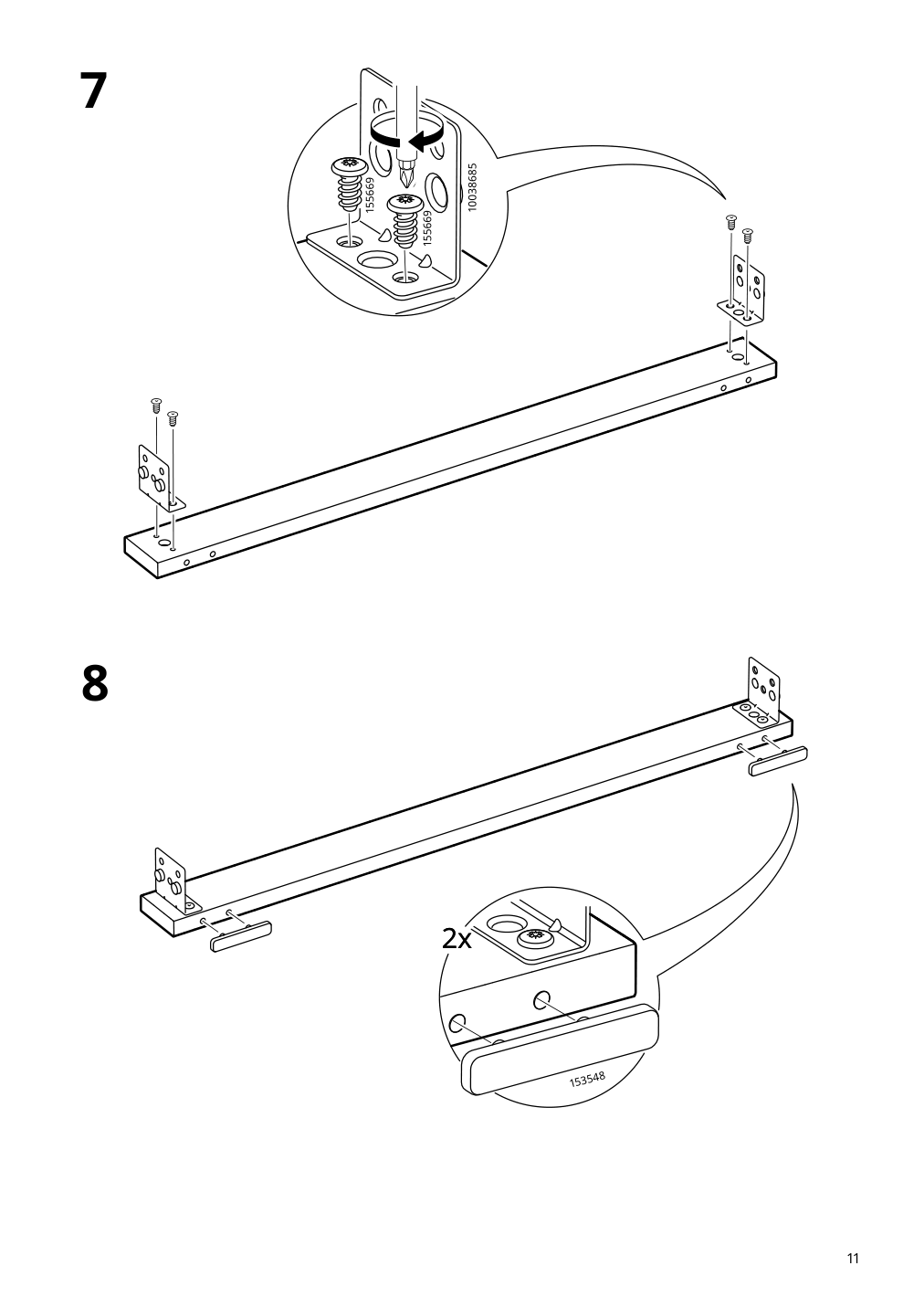 Assembly instructions for IKEA Brimnes 4 drawer chest white | Page 11 - IKEA BRIMNES 4-drawer chest 205.728.33