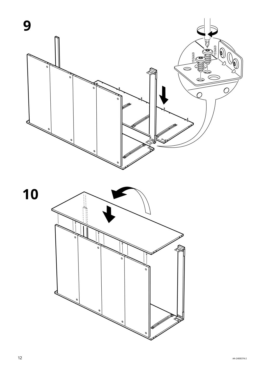 Assembly instructions for IKEA Brimnes 4 drawer chest white | Page 12 - IKEA BRIMNES 4-drawer chest 205.728.33