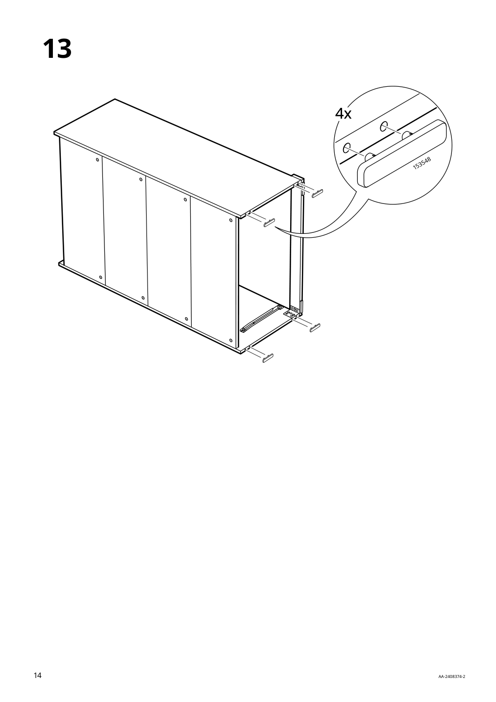 Assembly instructions for IKEA Brimnes 4 drawer chest white | Page 14 - IKEA BRIMNES 4-drawer chest 205.728.33