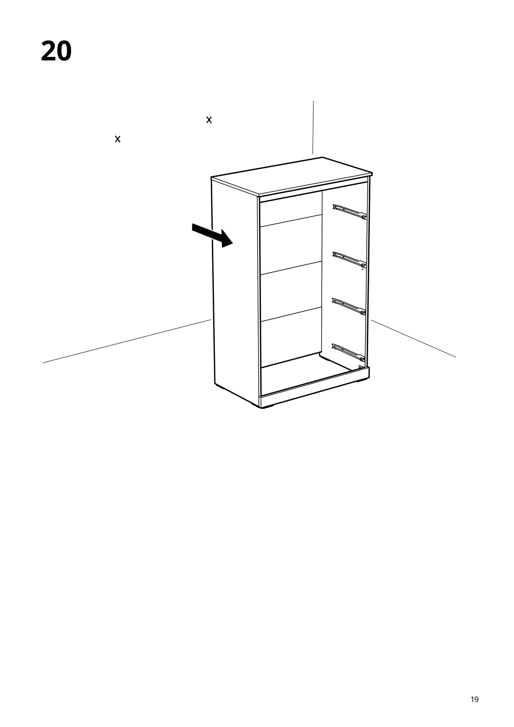 Assembly instructions for IKEA Brimnes 4 drawer chest white | Page 19 - IKEA BRIMNES 4-drawer chest 205.728.33