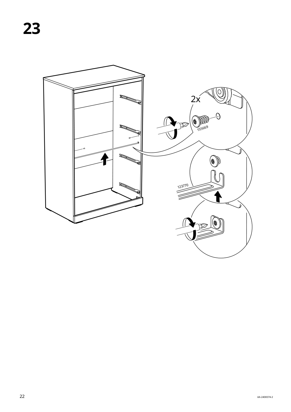 Assembly instructions for IKEA Brimnes 4 drawer chest white | Page 22 - IKEA BRIMNES 4-drawer chest 205.728.33