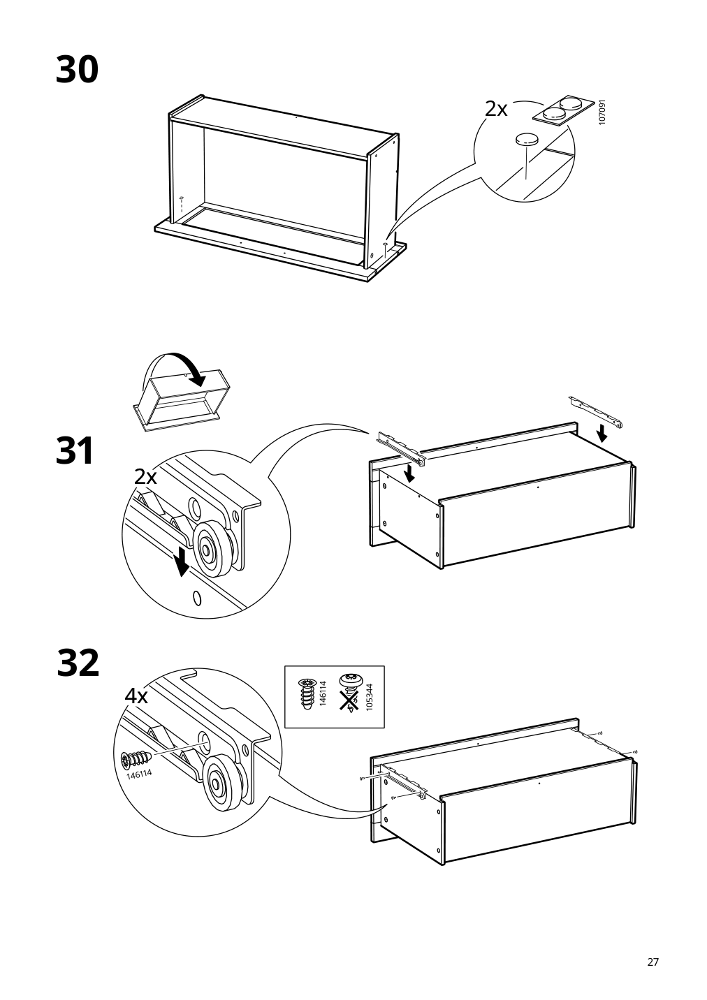 Assembly instructions for IKEA Brimnes 4 drawer chest white | Page 27 - IKEA BRIMNES 4-drawer chest 205.728.33