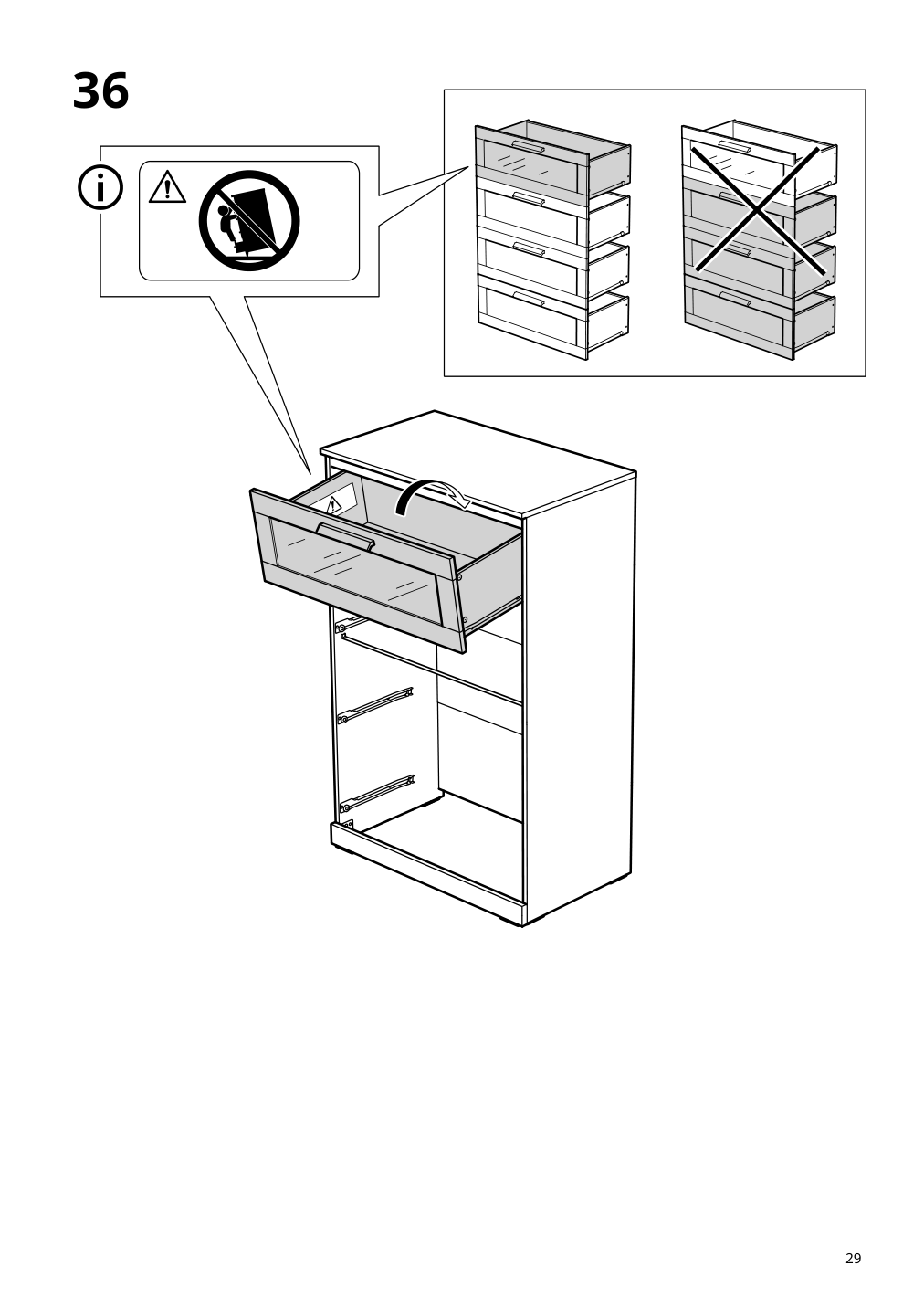 Assembly instructions for IKEA Brimnes 4 drawer chest white | Page 29 - IKEA BRIMNES 4-drawer chest 205.728.33