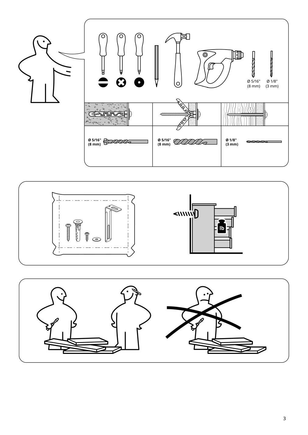 Assembly instructions for IKEA Brimnes 4 drawer chest white | Page 3 - IKEA BRIMNES 4-drawer chest 205.728.33