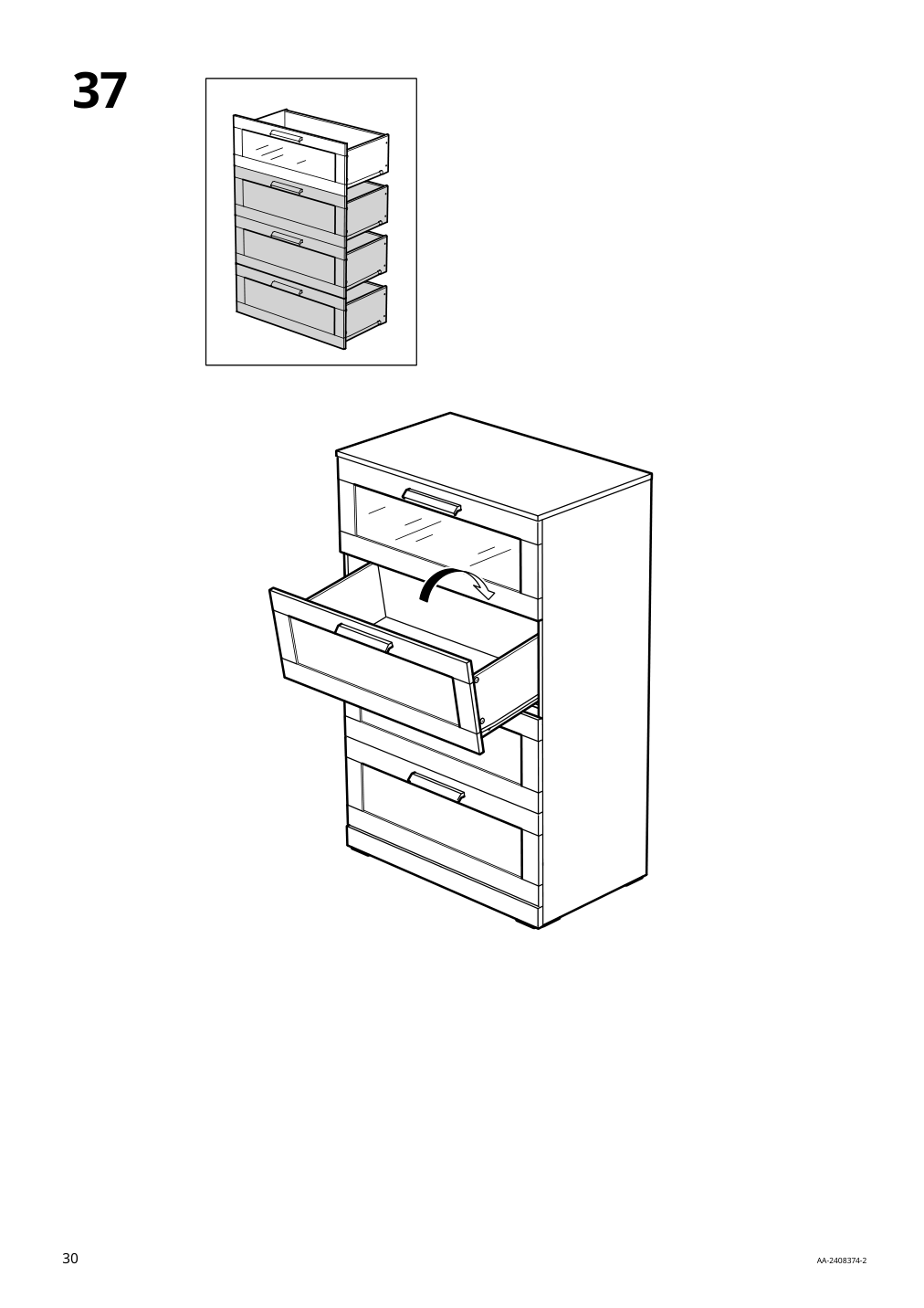 Assembly instructions for IKEA Brimnes 4 drawer chest white | Page 30 - IKEA BRIMNES 4-drawer chest 205.728.33