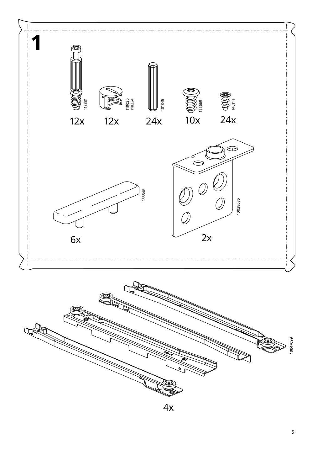 Assembly instructions for IKEA Brimnes 4 drawer chest white | Page 5 - IKEA BRIMNES 4-drawer chest 205.728.33