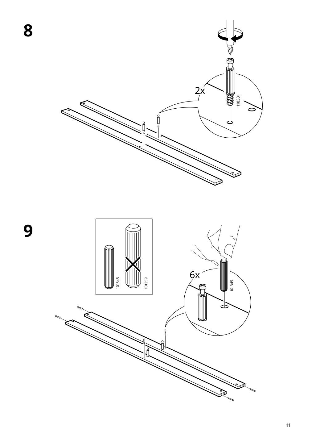 Assembly instructions for IKEA Brimnes bed frame with storage gray | Page 11 - IKEA BRIMNES bed frame with storage & headboard 193.248.63