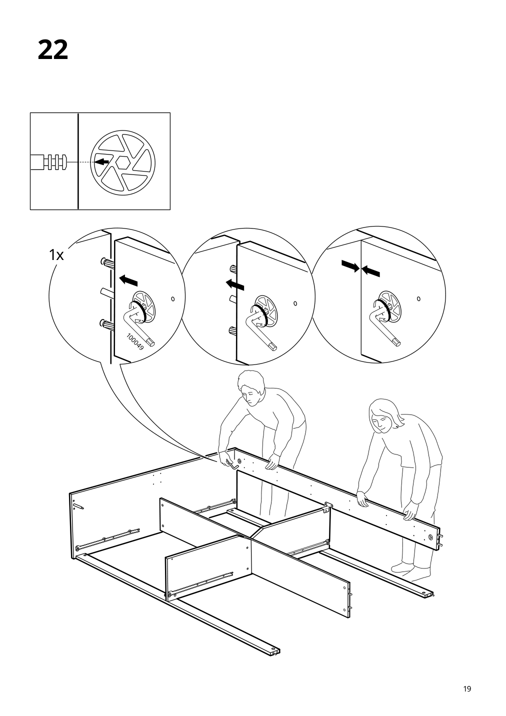 Assembly instructions for IKEA Brimnes bed frame with storage black | Page 19 - IKEA BRIMNES bed frame with storage & headboard 091.574.21