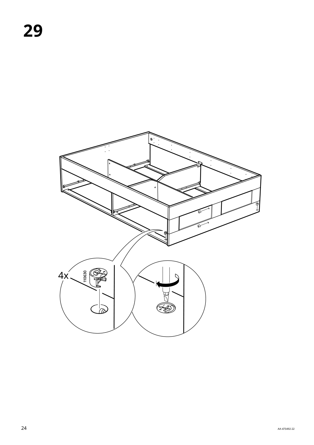 Assembly instructions for IKEA Brimnes bed frame with storage gray | Page 24 - IKEA BRIMNES bed frame with storage & headboard 193.248.63