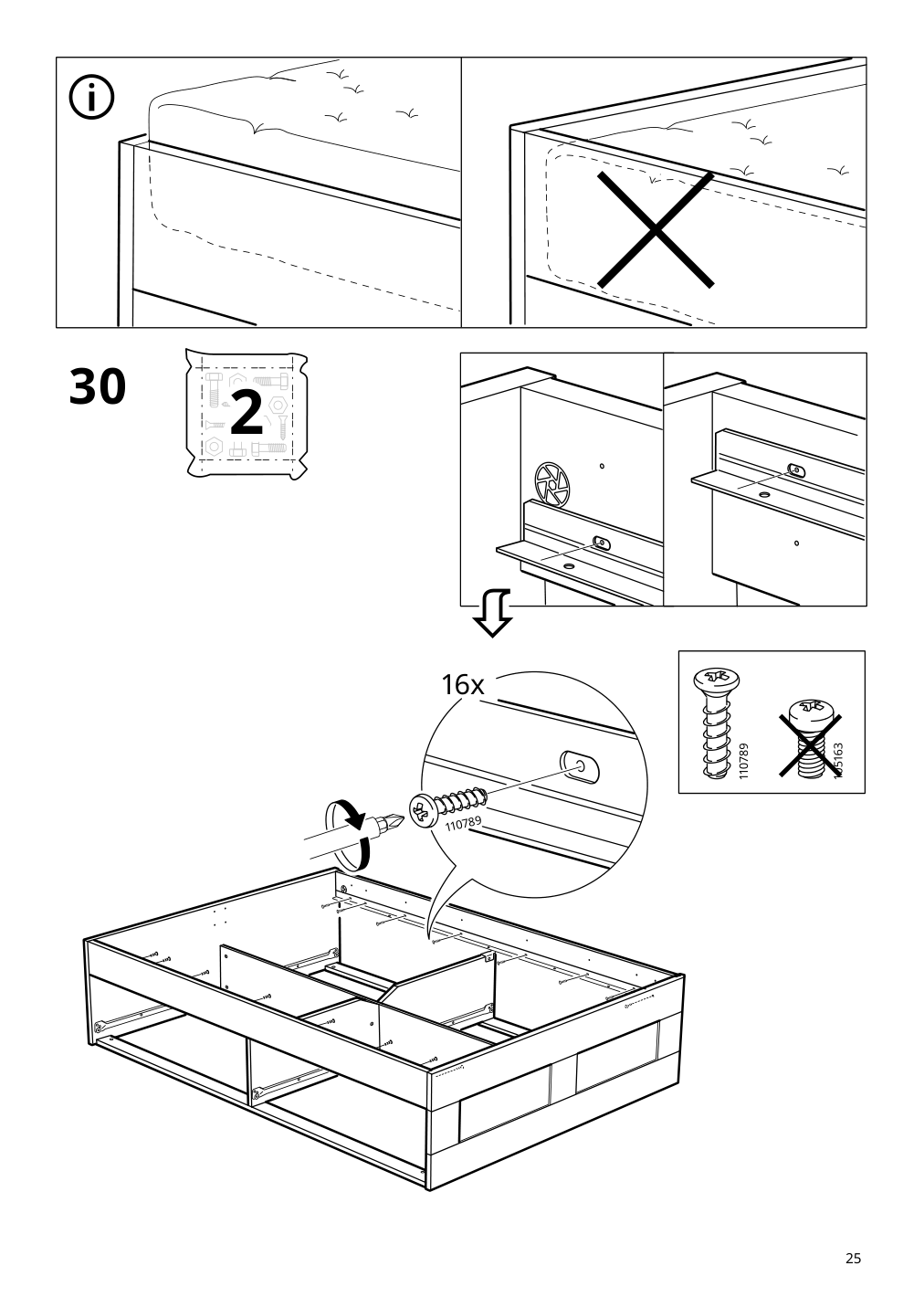 Assembly instructions for IKEA Brimnes bed frame with storage gray | Page 25 - IKEA BRIMNES bed frame with storage & headboard 393.248.57