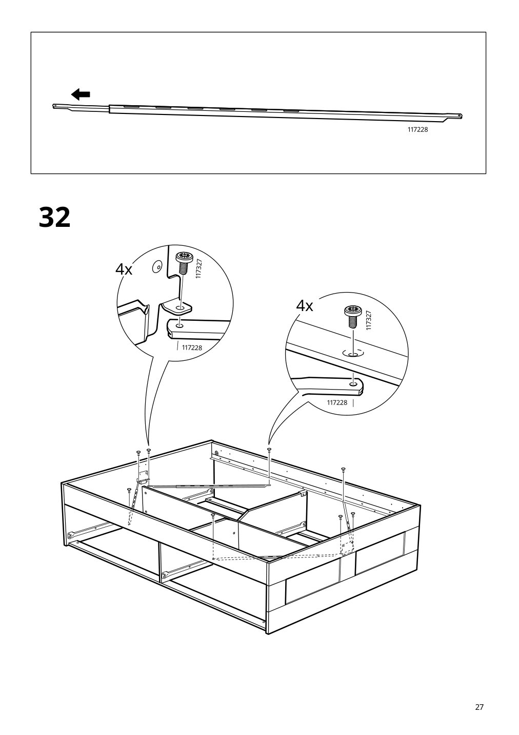 Assembly instructions for IKEA Brimnes bed frame with storage gray | Page 27 - IKEA BRIMNES bed frame with storage & headboard 393.248.57