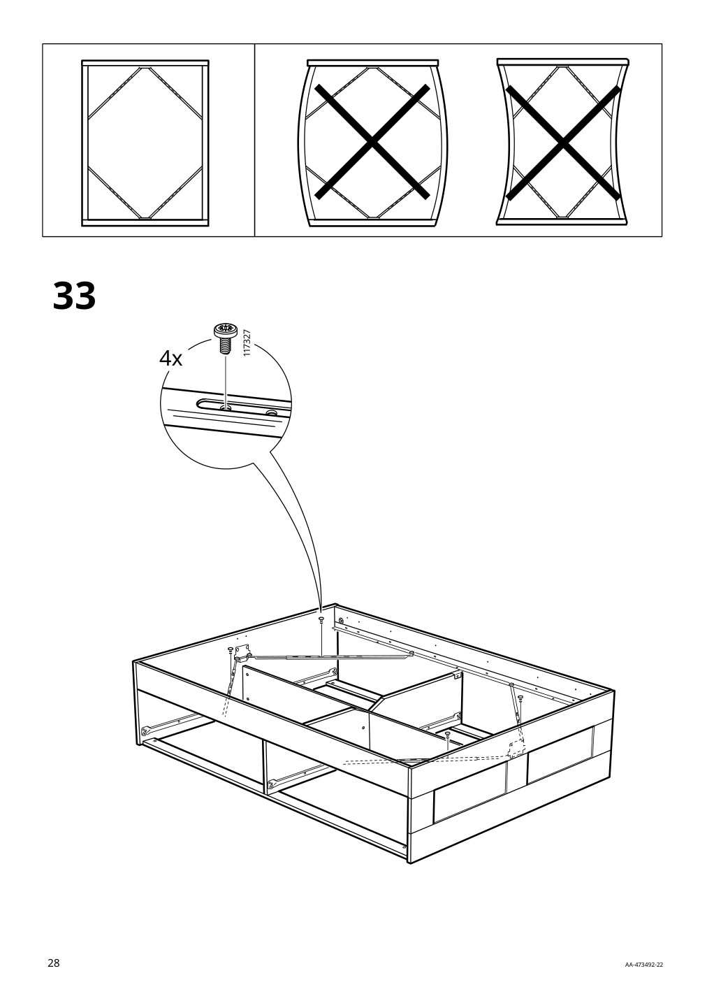 Assembly instructions for IKEA Brimnes bed frame with storage white | Page 28 - IKEA BRIMNES bed frame with storage & headboard 691.574.56