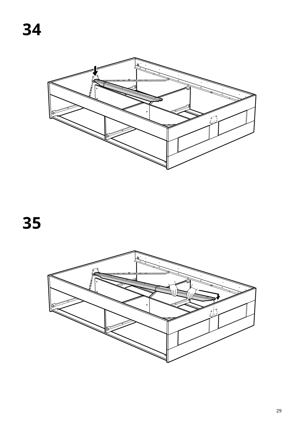 Assembly instructions for IKEA Brimnes bed frame with storage gray | Page 29 - IKEA BRIMNES bed frame with storage & headboard 993.248.64