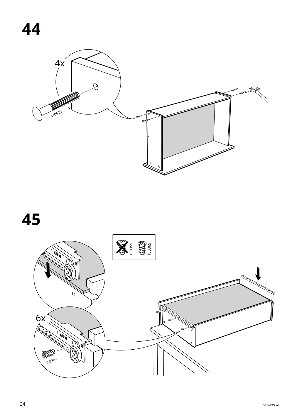 Assembly instructions for IKEA Brimnes bed frame with storage gray | Page 34 - IKEA BRIMNES bed frame with storage & headboard 393.248.57