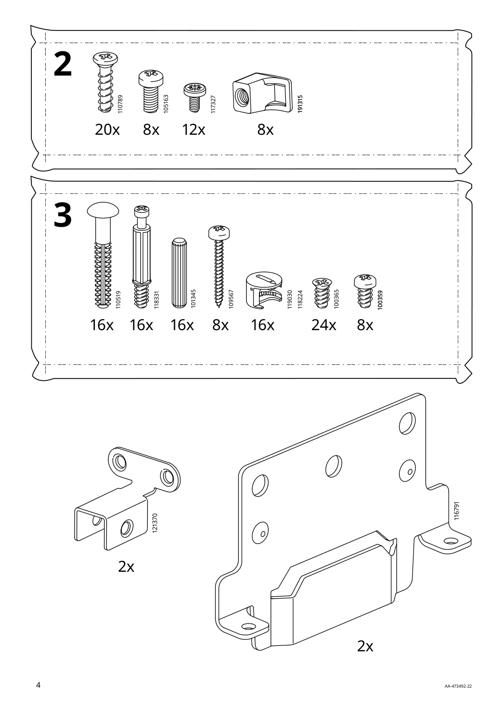 Assembly instructions for IKEA Brimnes bed frame with storage black | Page 4 - IKEA BRIMNES bed frame with storage & headboard 791.574.27