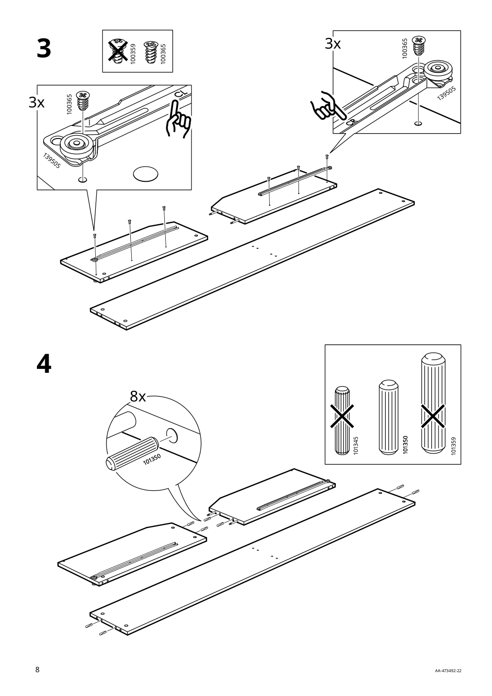 Assembly instructions for IKEA Brimnes bed frame with storage gray | Page 8 - IKEA BRIMNES bed frame with storage & headboard 793.248.60