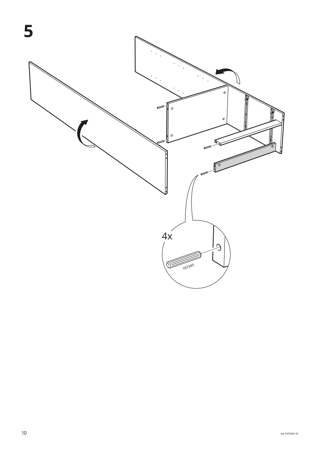 Assembly instructions for IKEA Brimnes bookcase white | Page 10 - IKEA BRIMNES TV storage combination 495.727.38