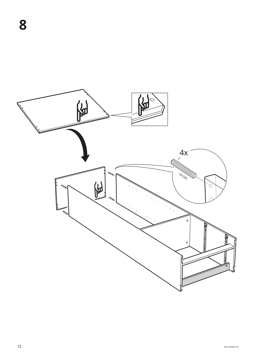 Assembly instructions for IKEA Brimnes bookcase white | Page 12 - IKEA BRIMNES TV storage combination 891.843.31