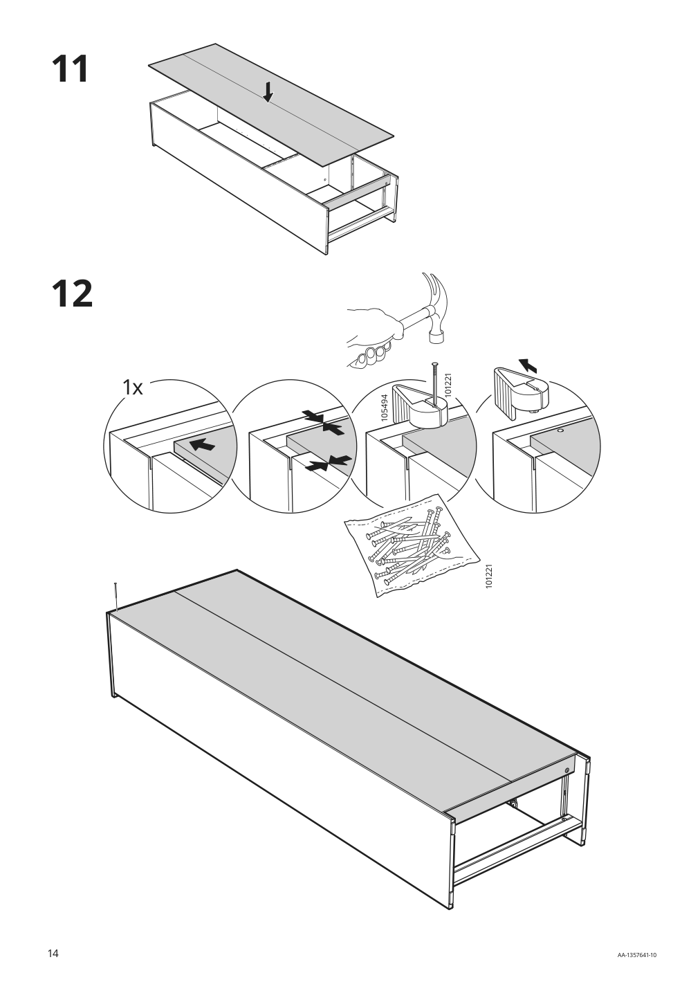 Assembly instructions for IKEA Brimnes bookcase white | Page 14 - IKEA BRIMNES TV storage combination 394.772.42