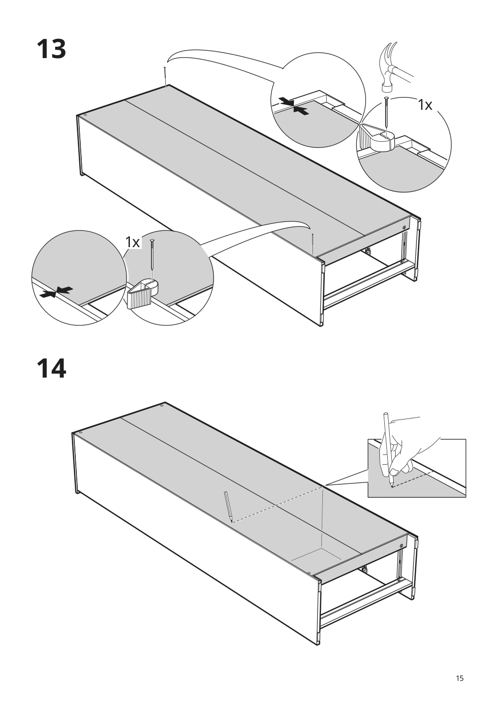 Assembly instructions for IKEA Brimnes bookcase black | Page 15 - IKEA BRIMNES TV storage combination/glass doors 395.727.48