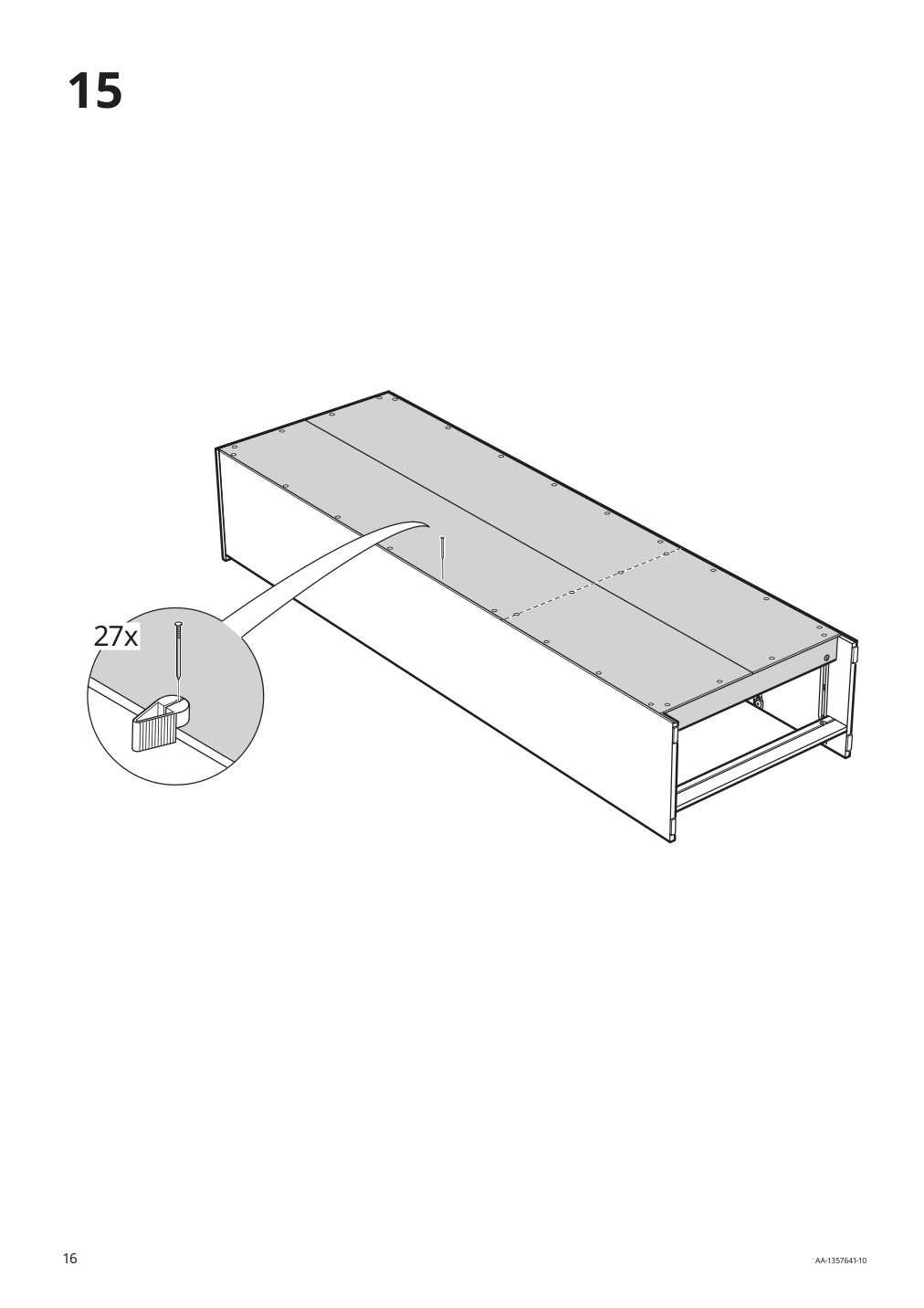 Assembly instructions for IKEA Brimnes bookcase white | Page 16 - IKEA BRIMNES TV storage combination 495.727.38