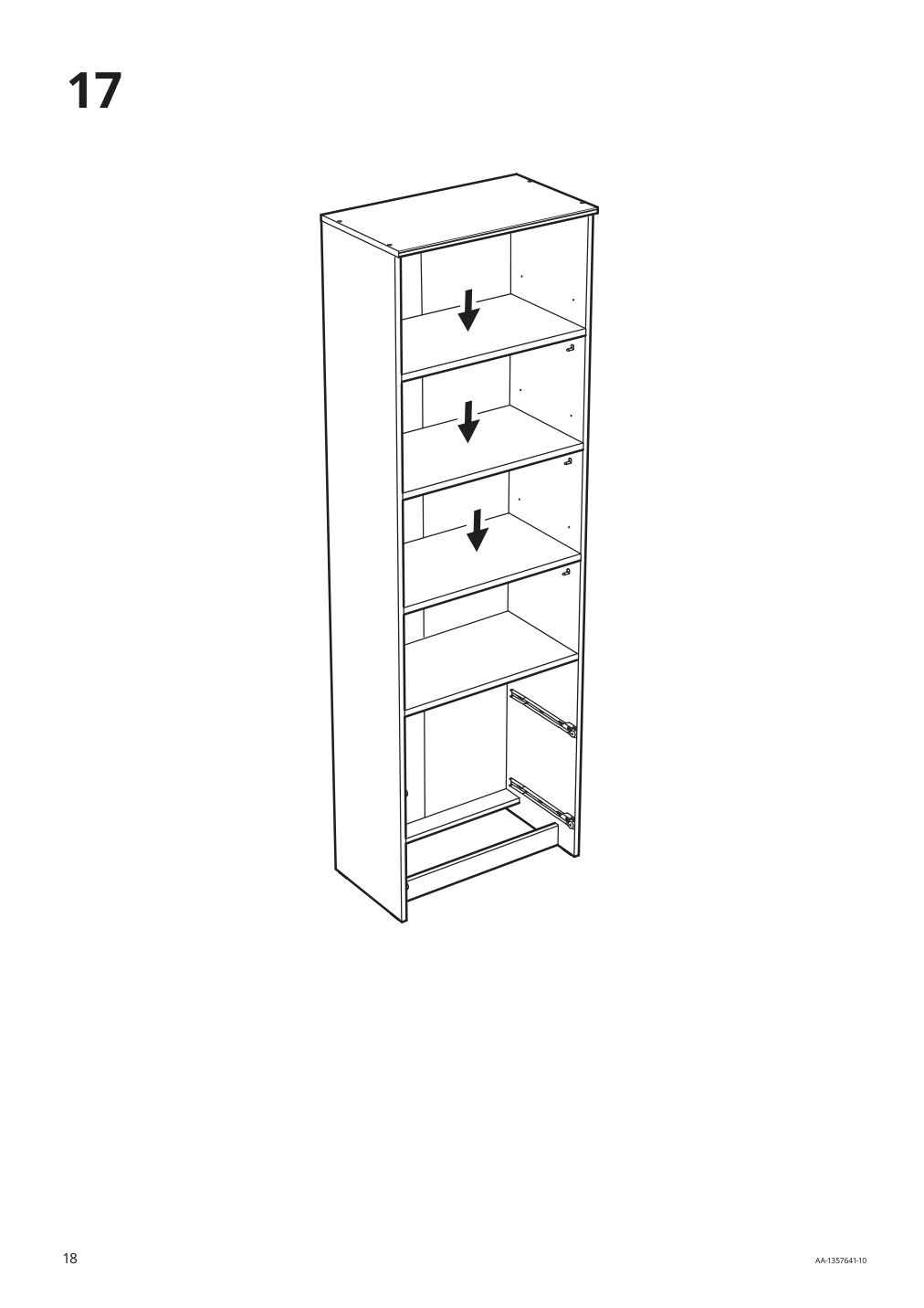 Assembly instructions for IKEA Brimnes bookcase white | Page 18 - IKEA BRIMNES TV storage combination 394.772.42