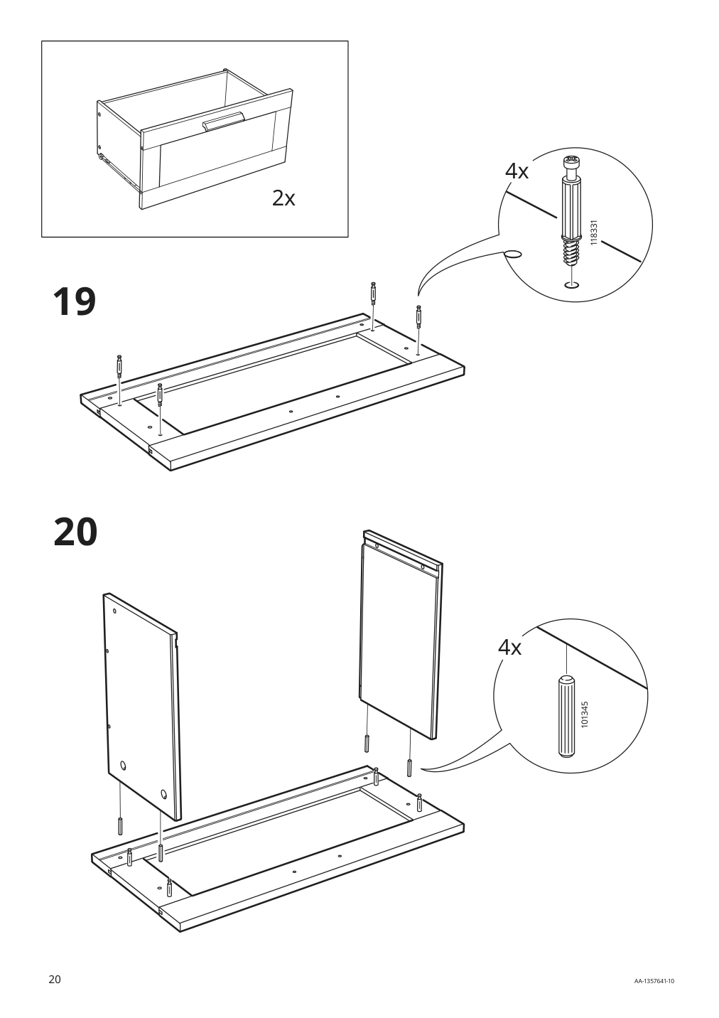 Assembly instructions for IKEA Brimnes bookcase black | Page 20 - IKEA BRIMNES TV storage combination 791.843.41