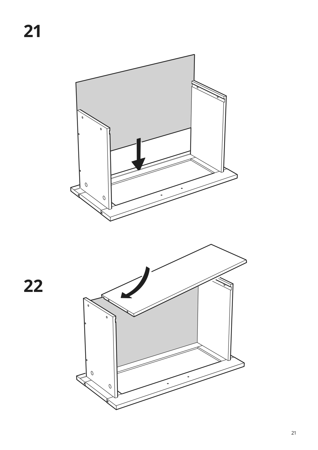 Assembly instructions for IKEA Brimnes bookcase white | Page 21 - IKEA BRIMNES / BERGSHULT TV storage combination 993.986.71