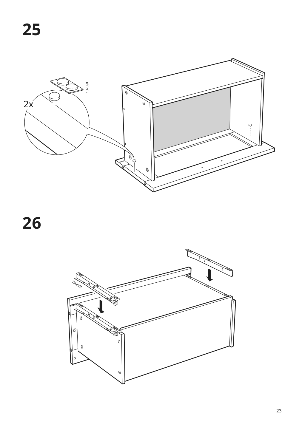 Assembly instructions for IKEA Brimnes bookcase white | Page 23 - IKEA BRIMNES TV storage combination 394.772.42