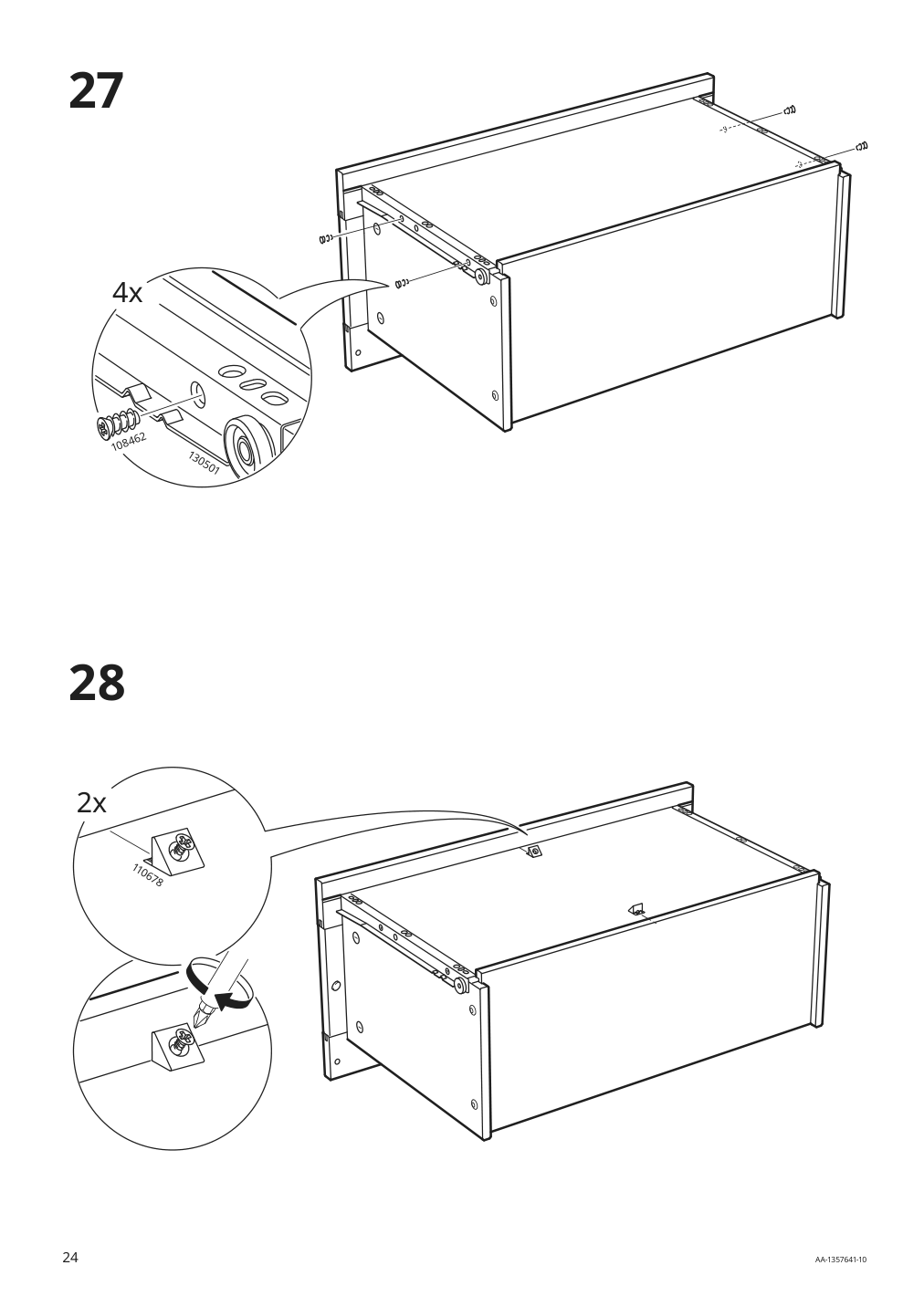 Assembly instructions for IKEA Brimnes bookcase white | Page 24 - IKEA BRIMNES TV storage combination 394.772.42