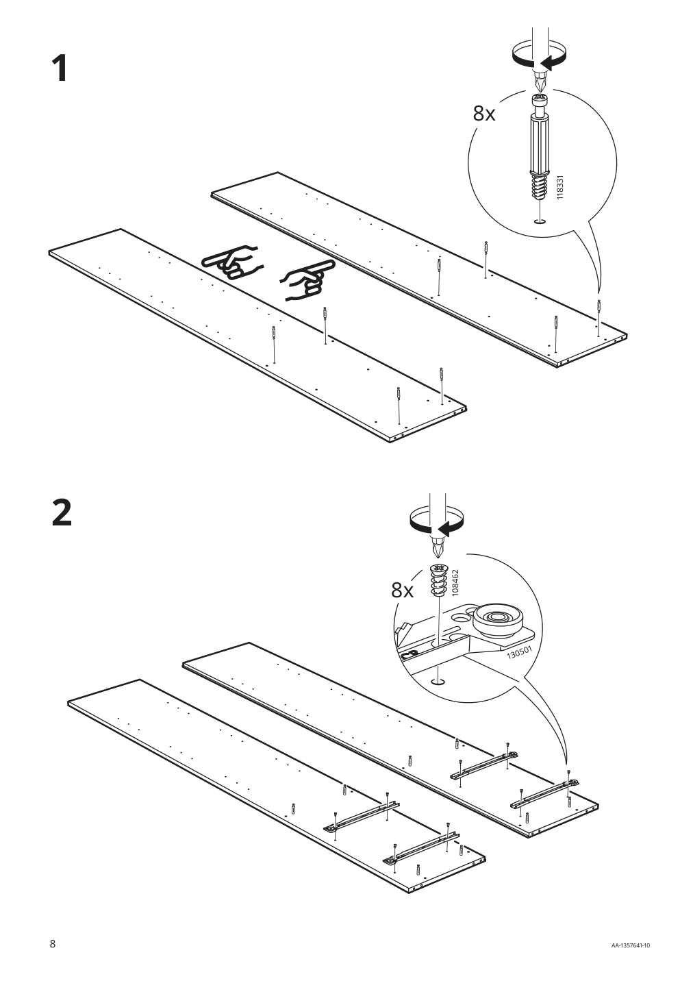 Assembly instructions for IKEA Brimnes bookcase black | Page 8 - IKEA BRIMNES / BERGSHULT TV storage combination 193.986.70