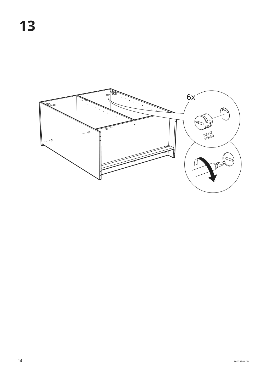 Assembly instructions for IKEA Brimnes cabinet with doors glass white | Page 14 - IKEA BRIMNES TV storage combination/glass doors 992.782.25