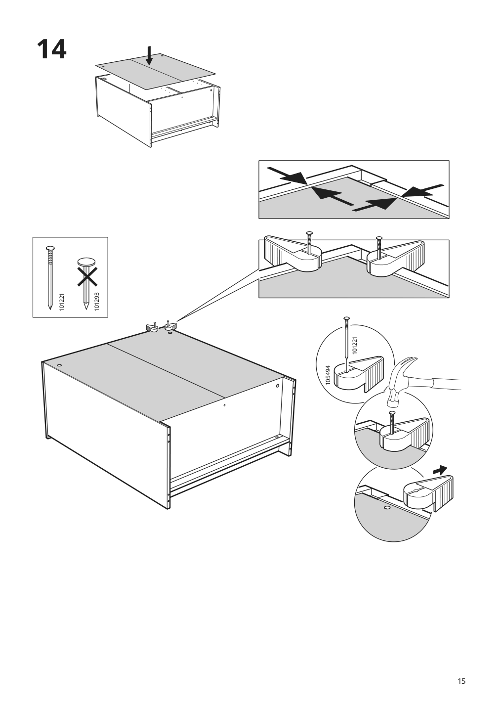 Assembly instructions for IKEA Brimnes cabinet with doors glass black | Page 15 - IKEA BRIMNES cabinet with doors 003.006.64