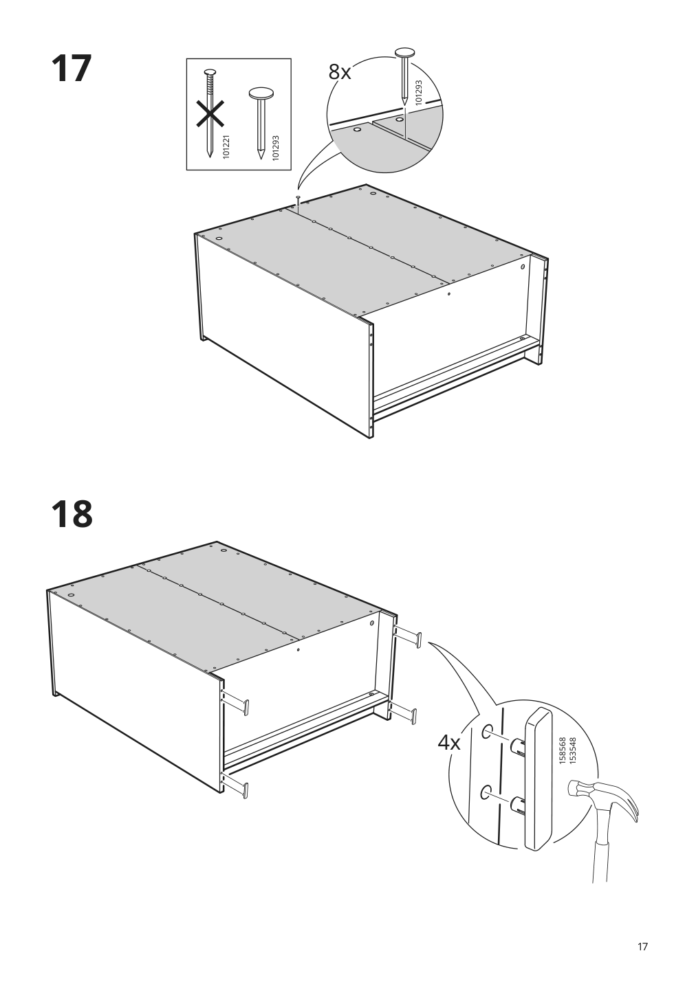 Assembly instructions for IKEA Brimnes cabinet with doors glass white | Page 17 - IKEA BRIMNES cabinet with doors 503.006.66