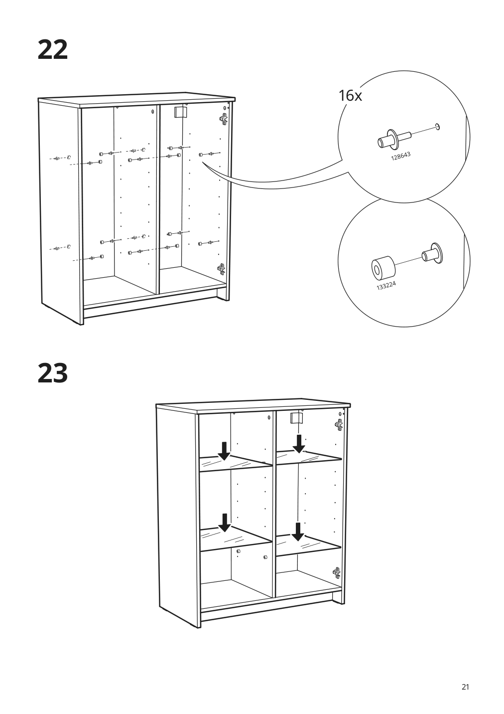 Assembly instructions for IKEA Brimnes cabinet with doors glass white | Page 21 - IKEA BRIMNES TV storage combination/glass doors 992.782.25