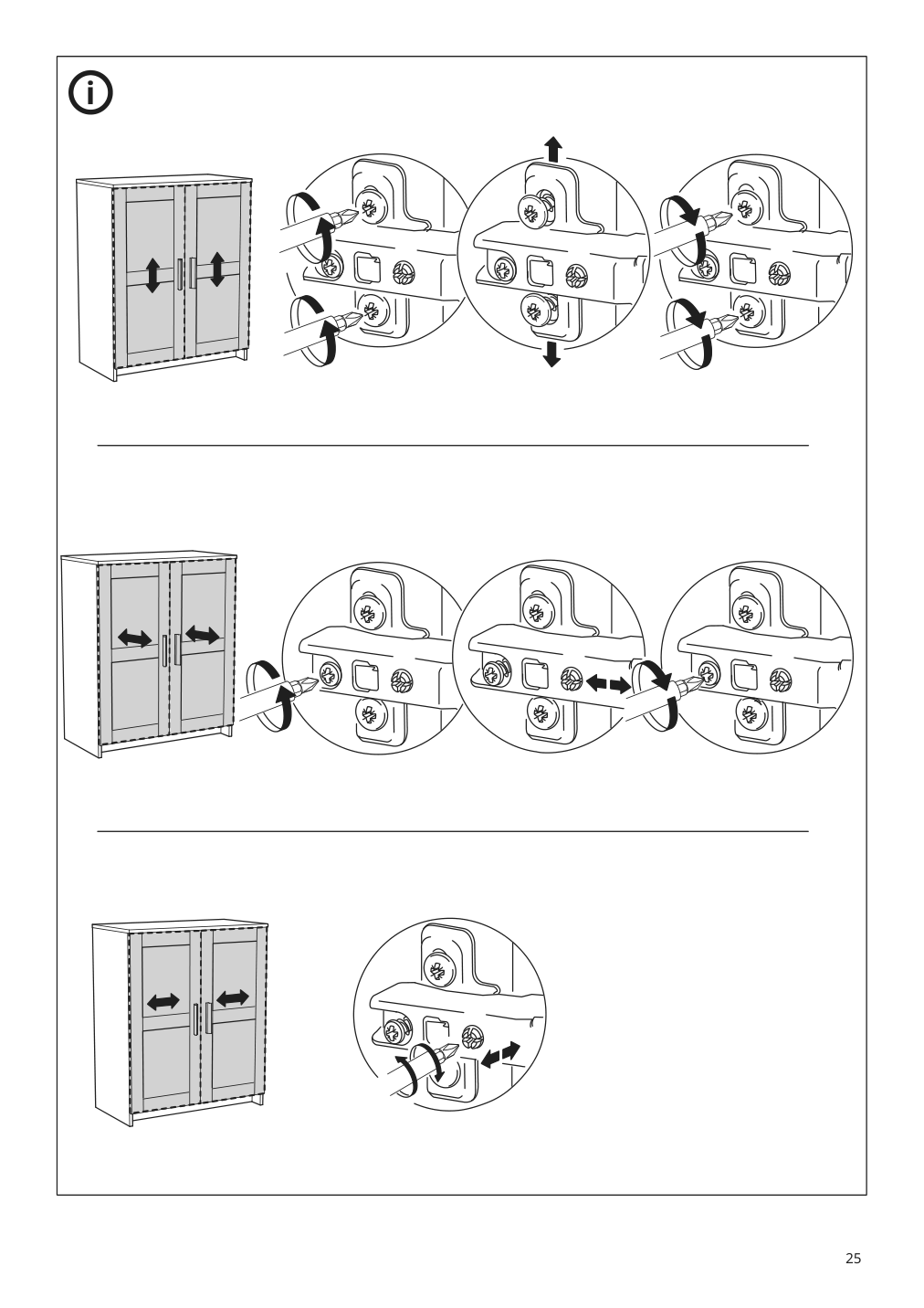 Assembly instructions for IKEA Brimnes cabinet with doors glass white | Page 25 - IKEA BRIMNES TV storage combination/glass doors 595.727.47