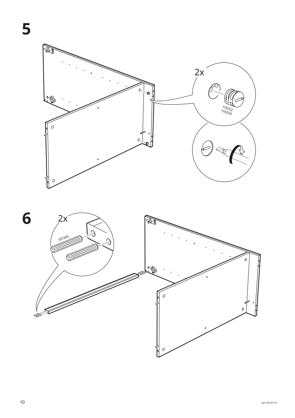 Assembly instructions for IKEA Brimnes cabinet with doors white | Page 10 - IKEA BRIMNES TV storage combination 891.843.31