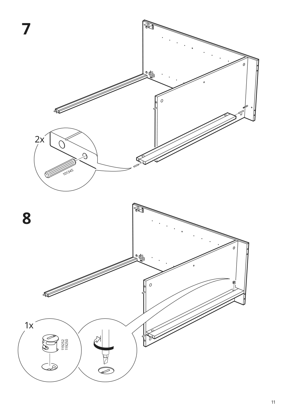 Assembly instructions for IKEA Brimnes cabinet with doors black | Page 11 - IKEA BRIMNES cabinet with doors 803.006.60